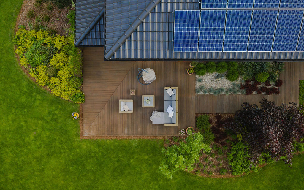 House with solar panels