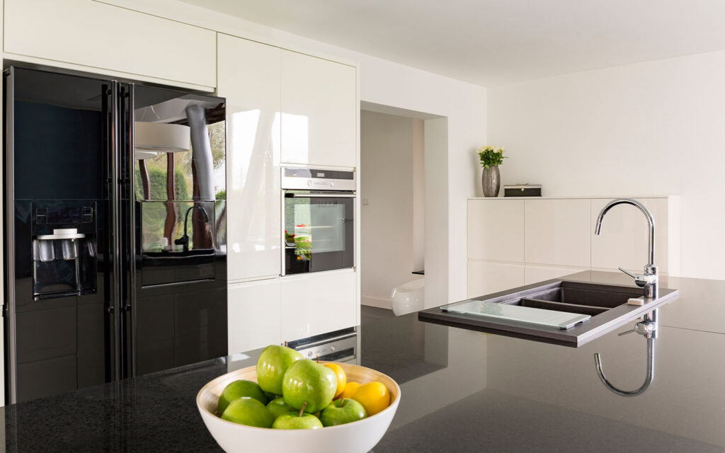 Kitchen countertop with a sink