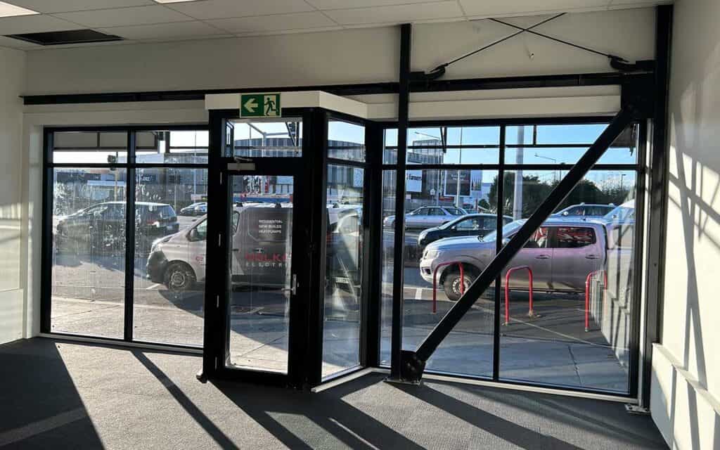 Commercial retail space with interior strengthening renovation